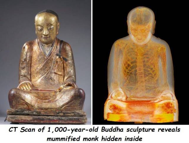 ●【画像】1000年前の仏像を、CTスキャンにかけたら